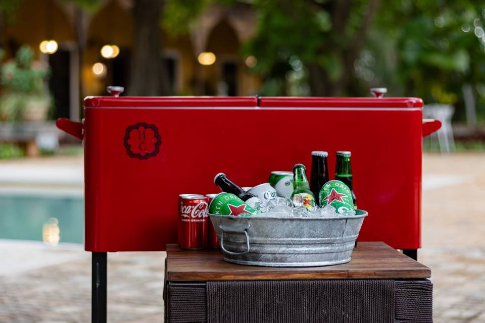 Cooler con cervezas p novio y