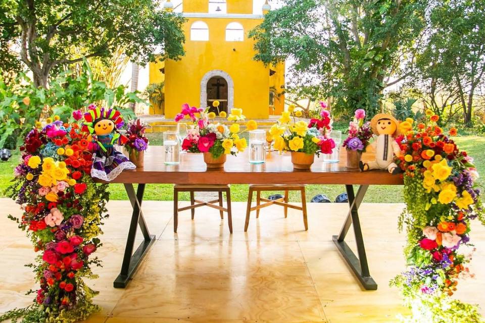 Jardín capilla-boda mexicana