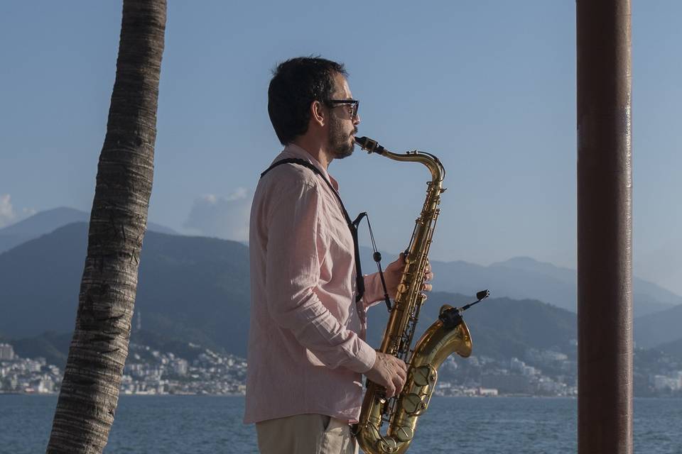 Playa y sax