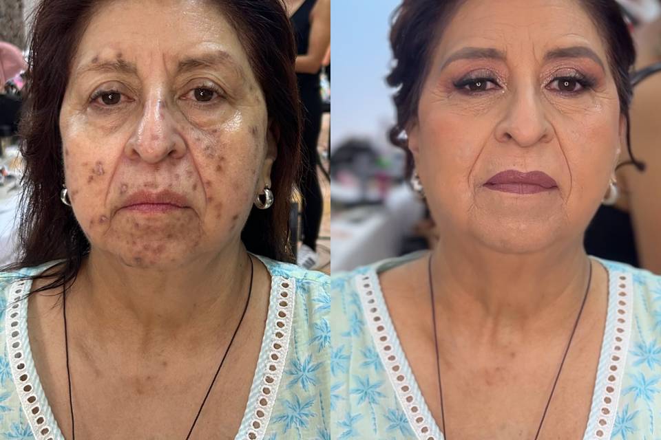 Maquillaje con correcciones