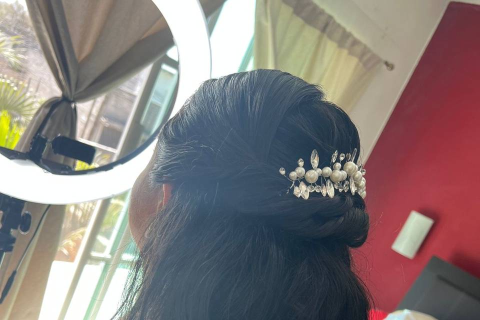 Peinado para boda civil