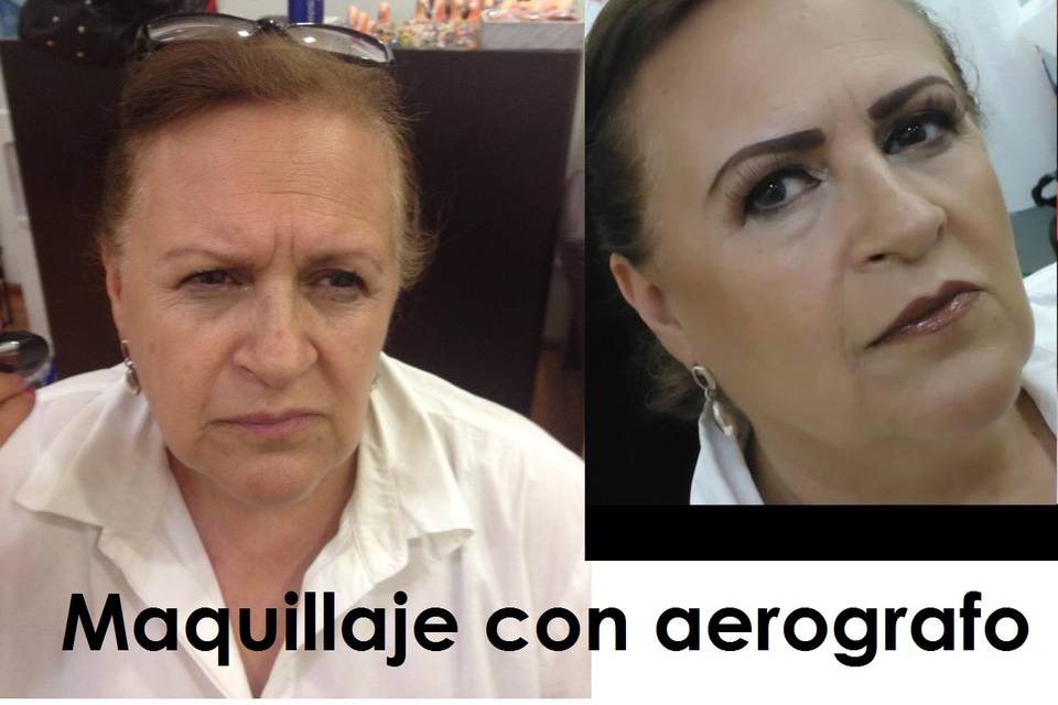 Maquillaje con aerógrafo