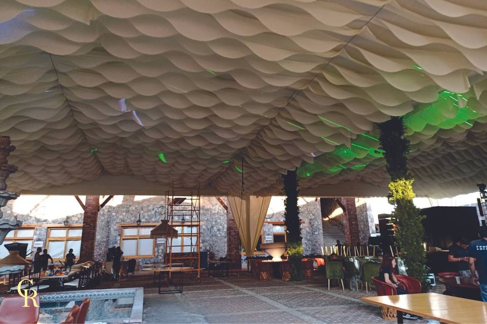 Carpa con plafón olas ivory