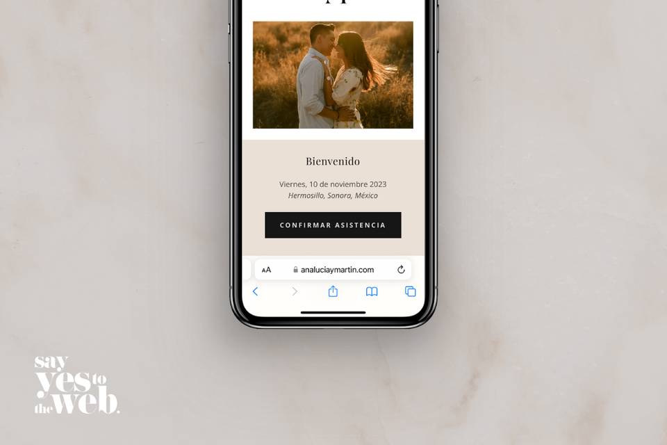Invitación digital para boda
