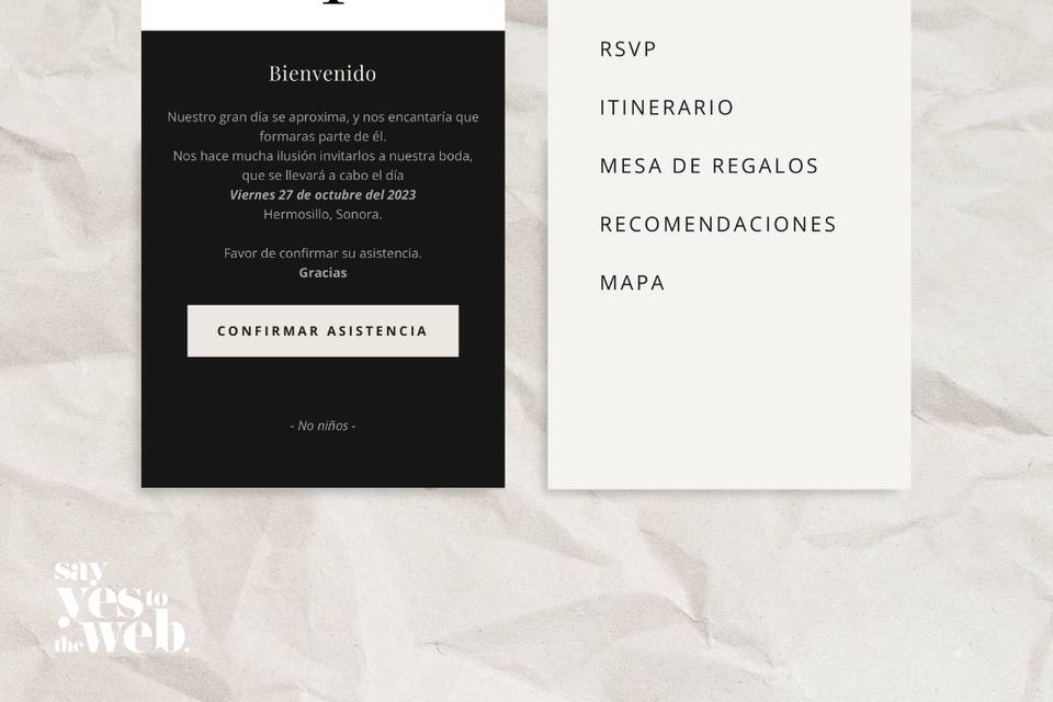 Invitación digital para boda