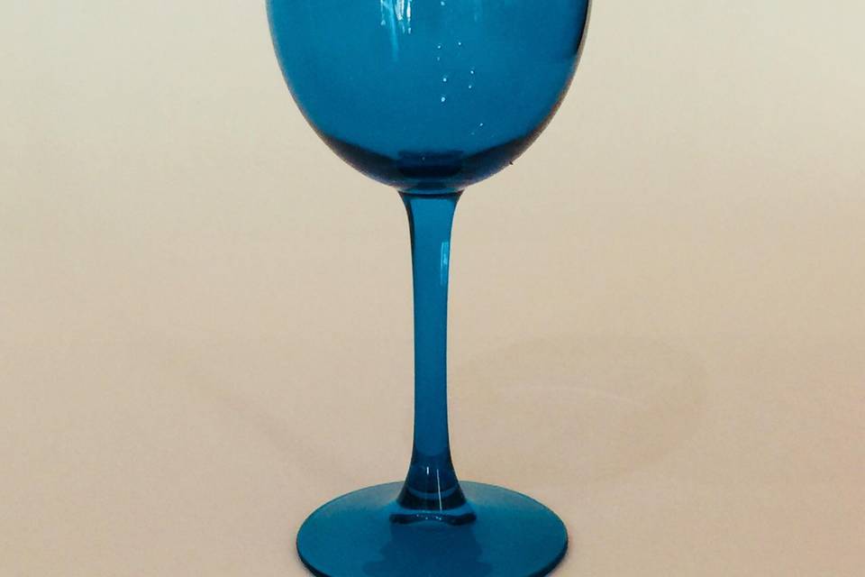 Copa cristal azul