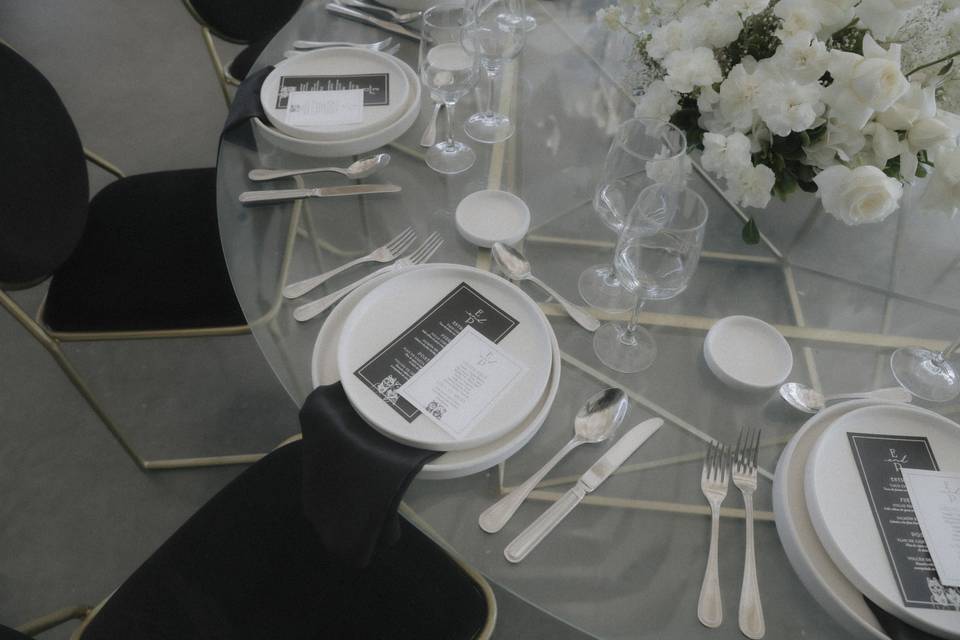 Mesa redonda cristal