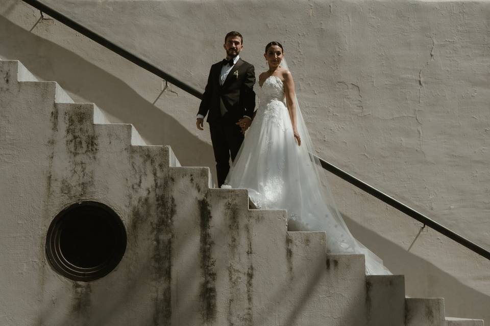 Novios en session de fotos