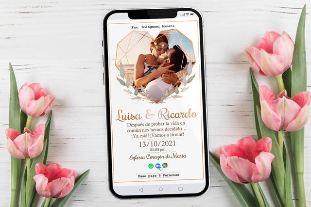 Invitación digital de boda