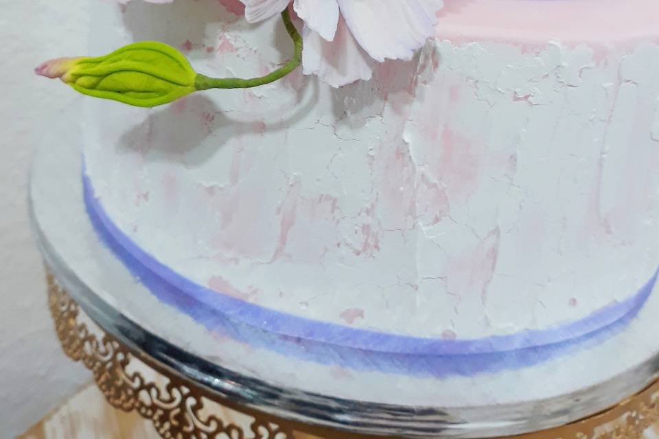 Pasteles con flores de azúcar