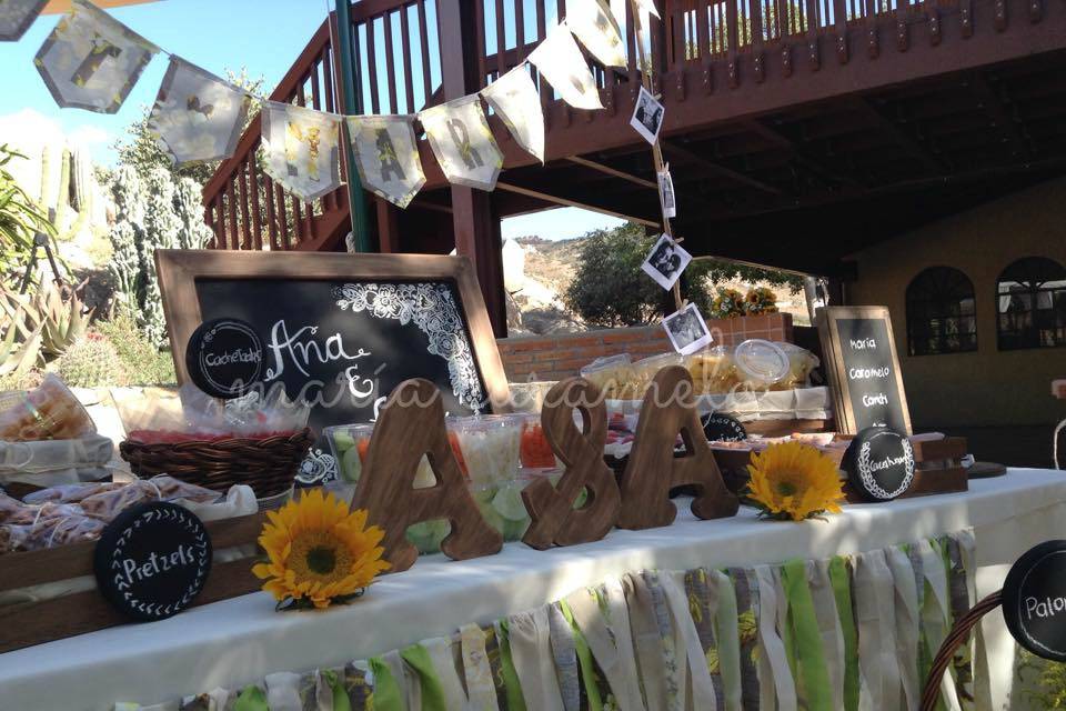 Rustic candy bar