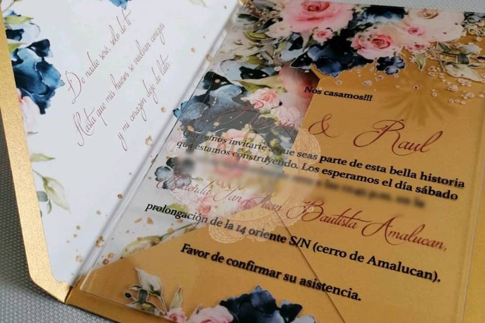 Invitación acrilicas