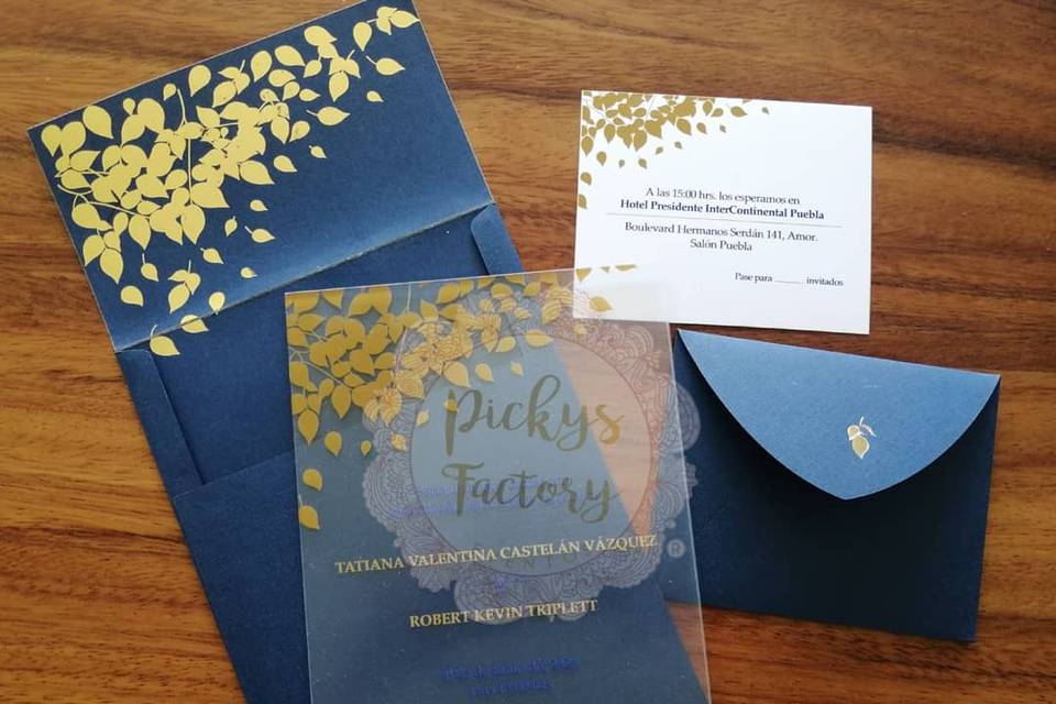 Invitación acrilicas