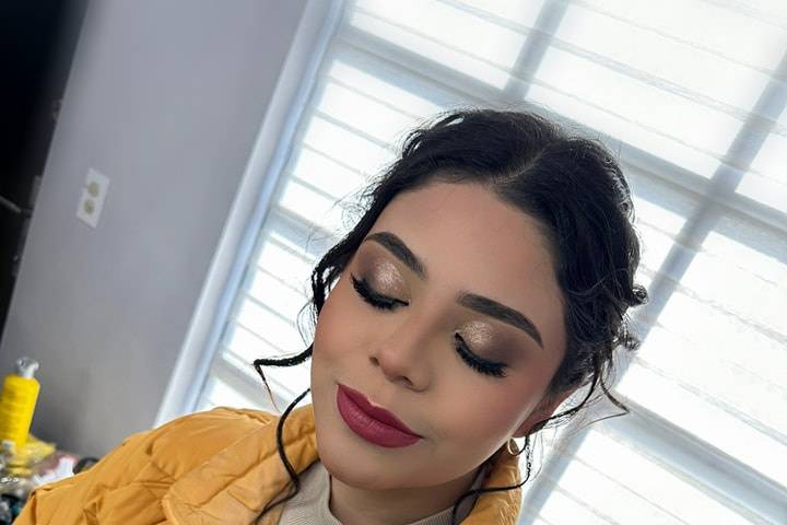 Maquillaje de novia glam