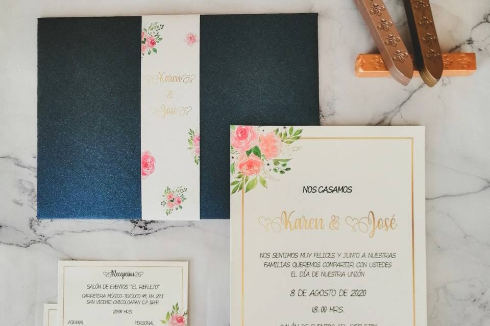 Invitación con impresión UV