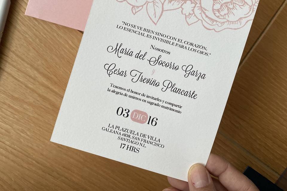 Invitación para boda