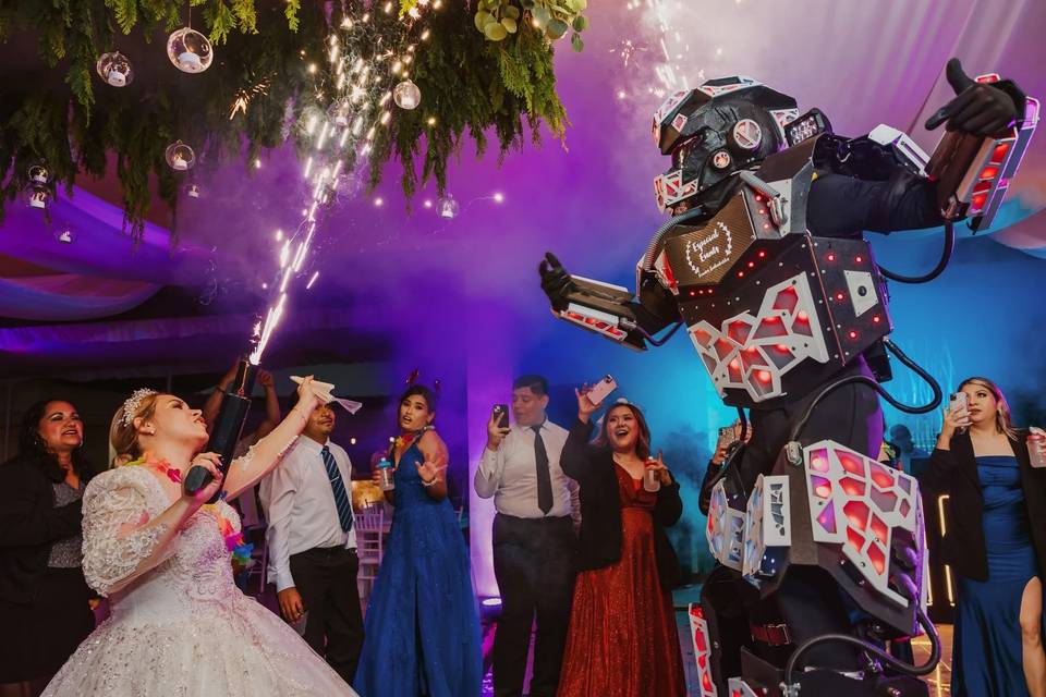 Robot + chispa