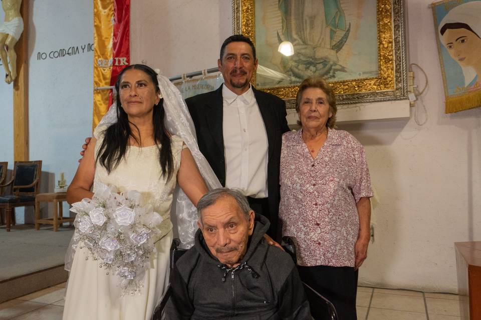 Foto novios con padres