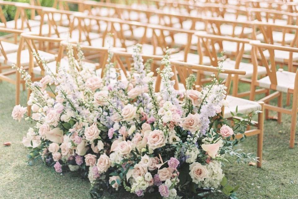 Boda civil en el jardín