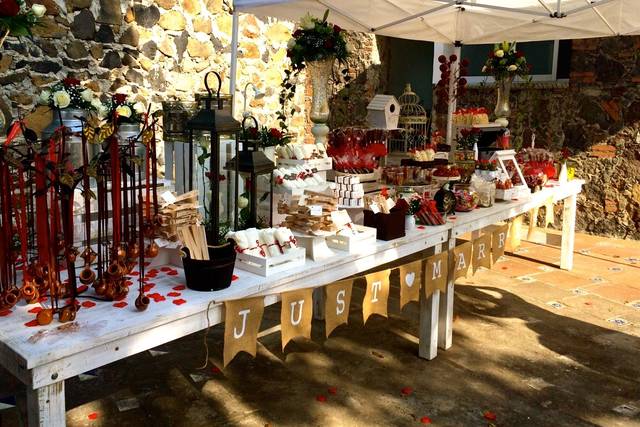 Mesa de dulces y recepción