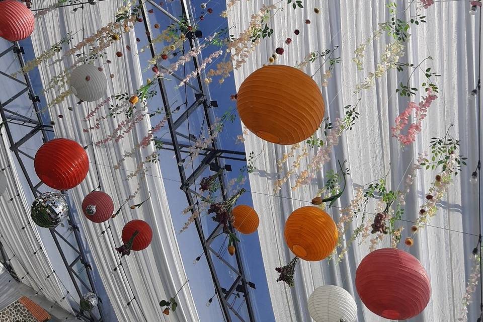 Decoracion aerea para pista