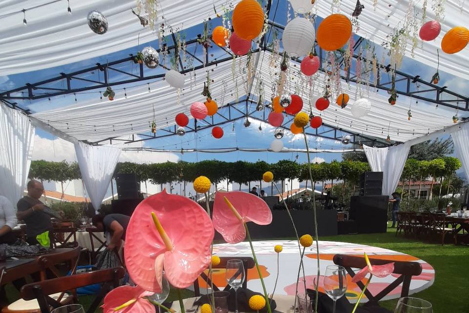 Centro de mesa frutal