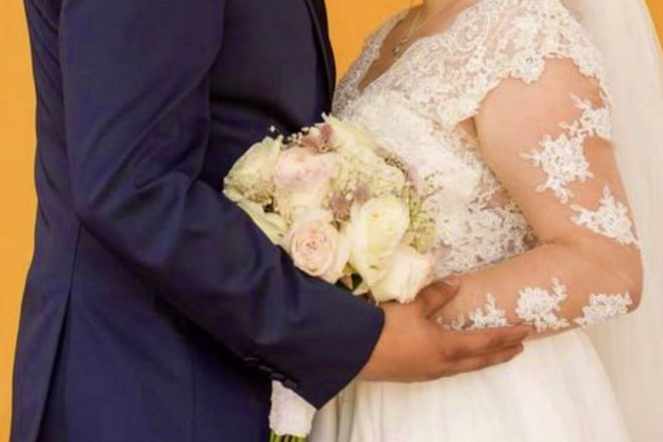 Bouquet, boutonier y tocado.