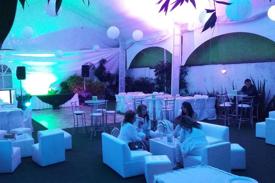 Evento lounge azul