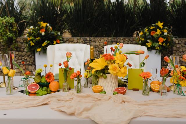 Mesa de novios frutal