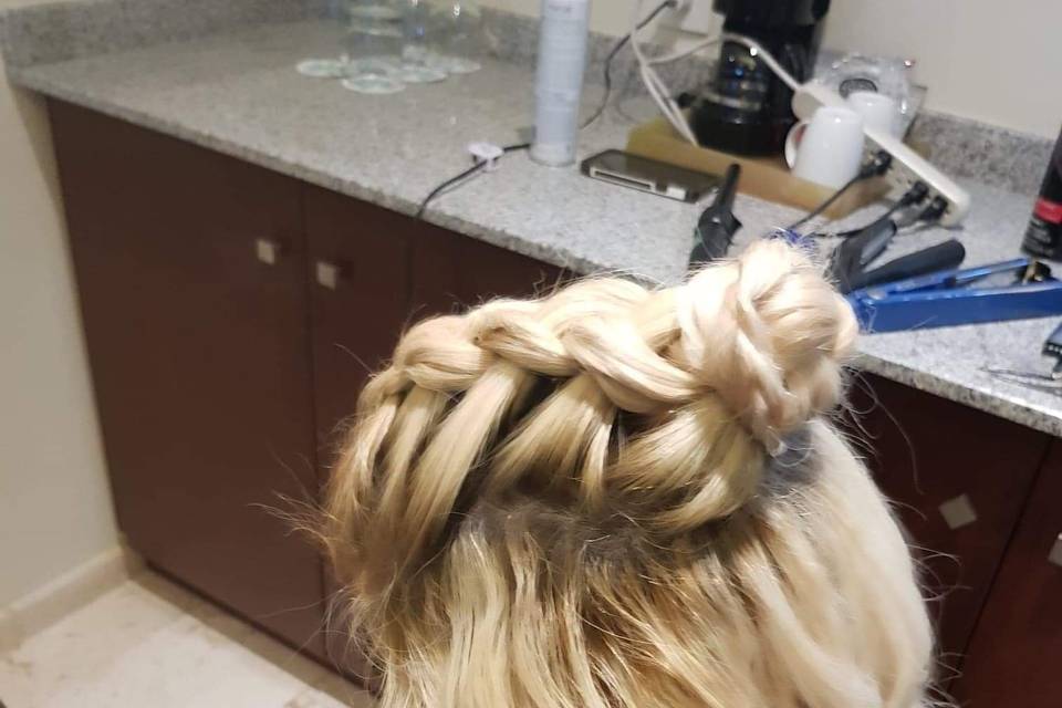 Trenza con ponytail