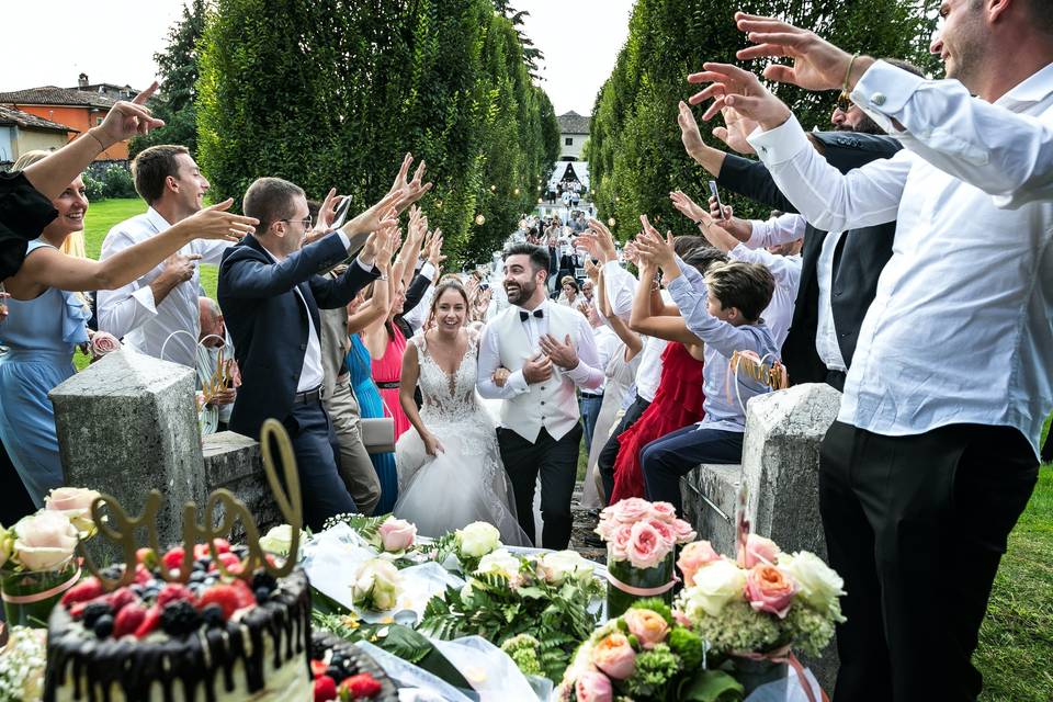 La entrada de los novios.