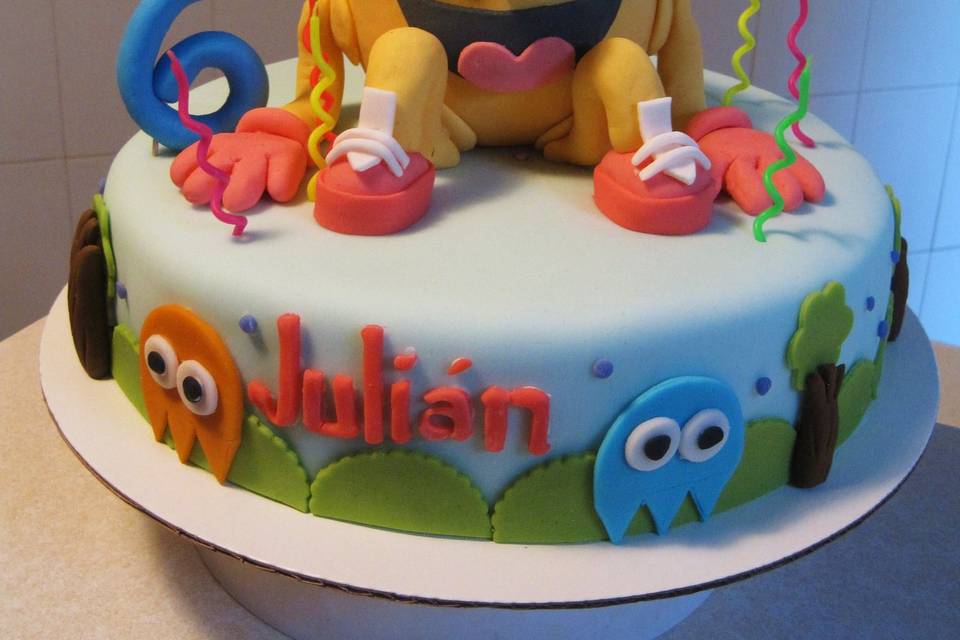 Pastel fondant pacman