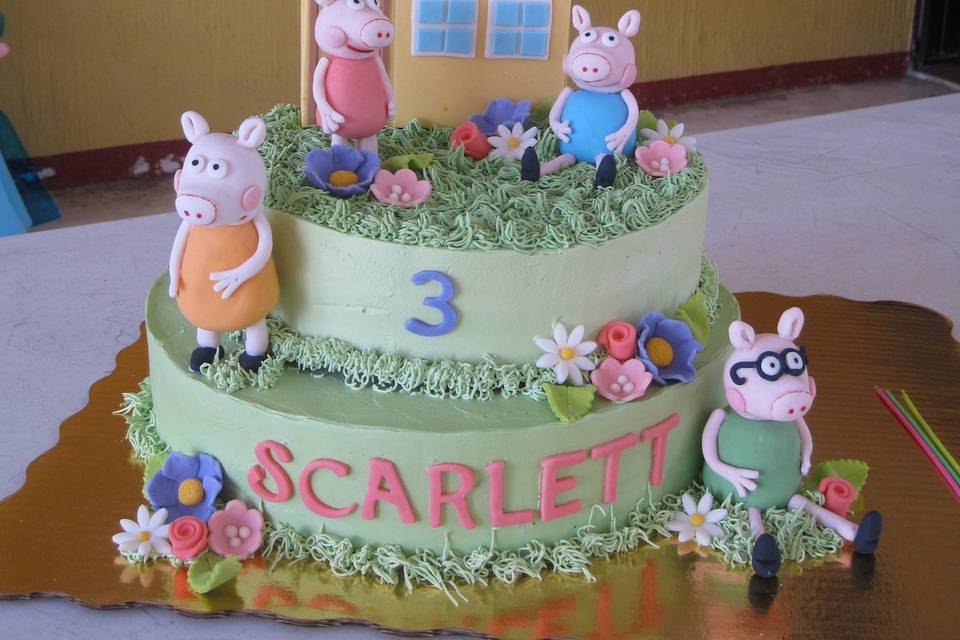 Pastel Peppa en betún