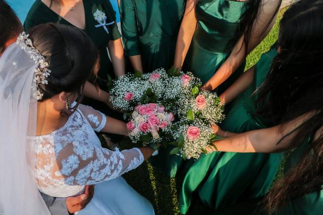 Sesión con las damas y la novia