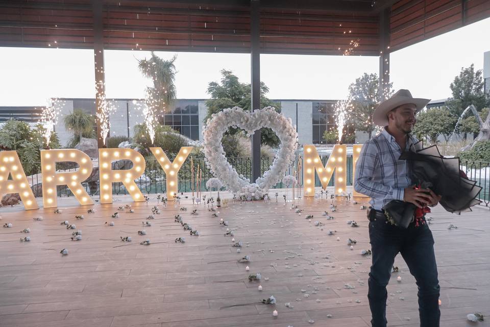 Pedida de matrimonio lago