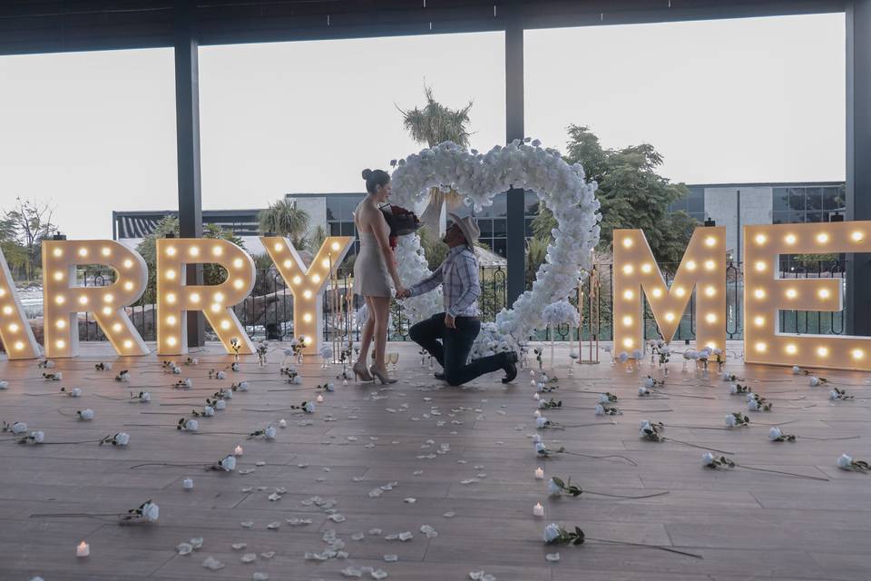 Pedida de matrimonio lago
