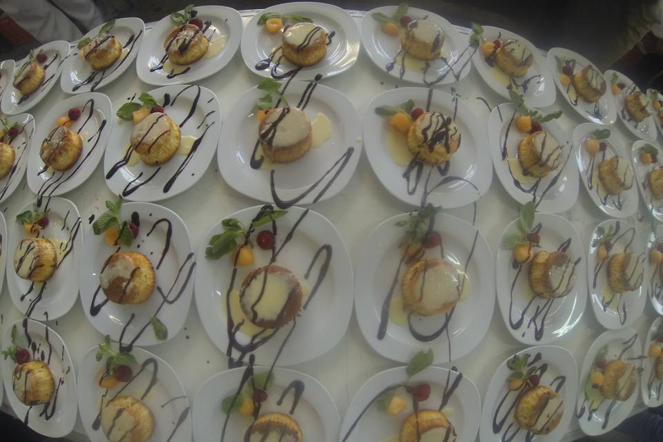 Montaje de barra de canapés