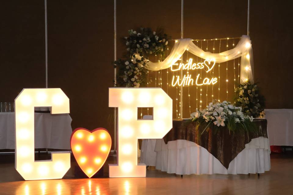 Letras iluminadas