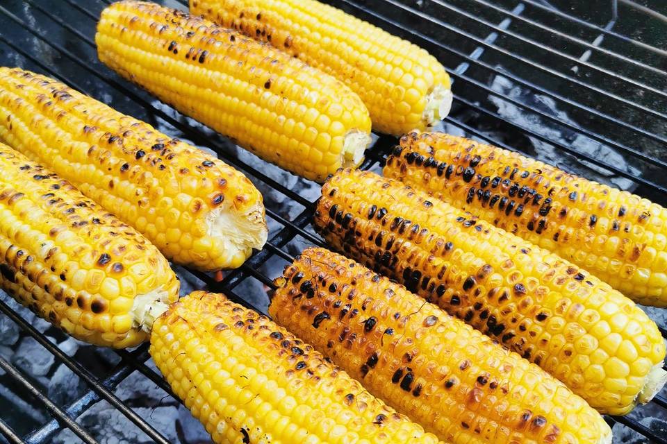 Elote amarillo asado
