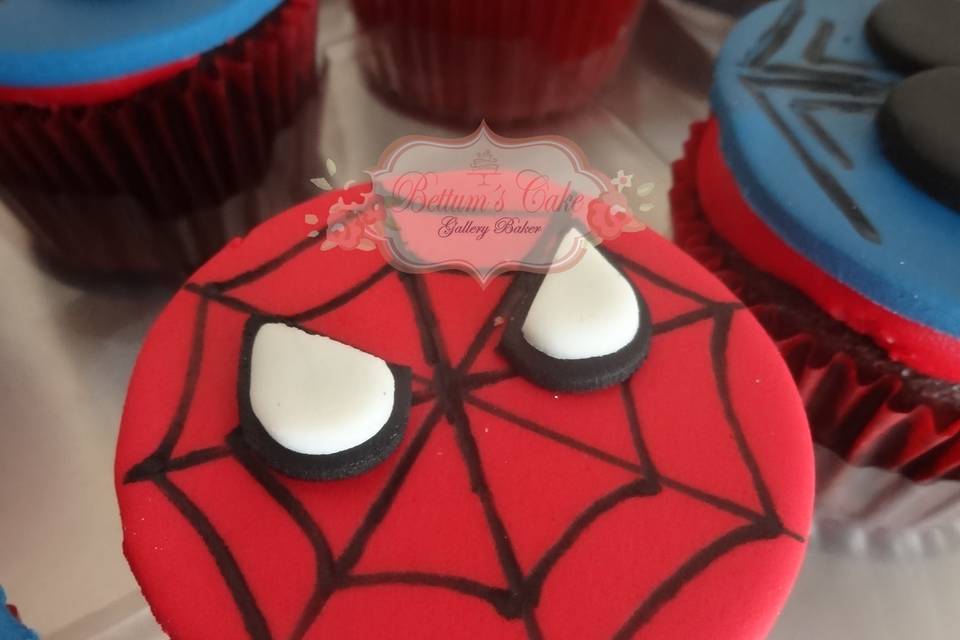Cupcakes spider man