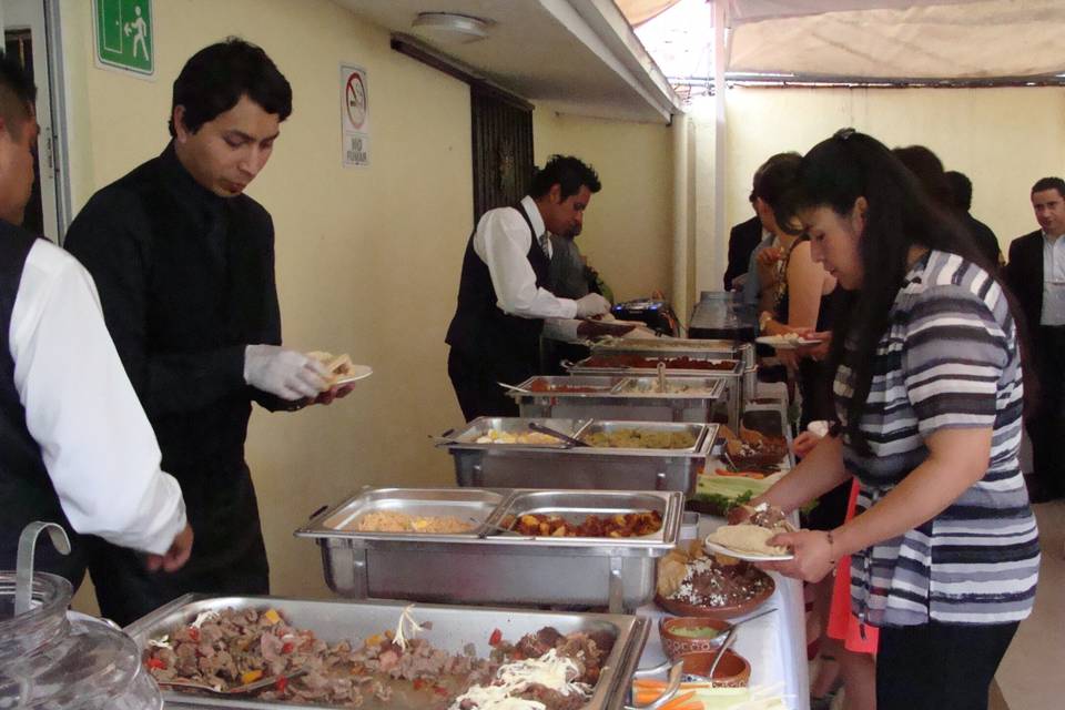 Buffet para el banquete