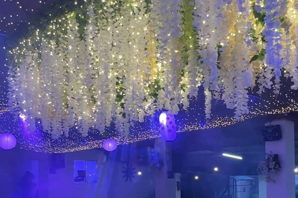 Decoración salón techado