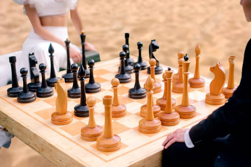 Ajedrez gigante premium