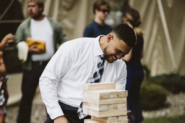 Jenga gigante de boda