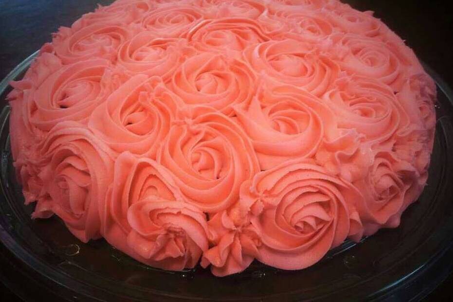 Pastel de rosas buttercream