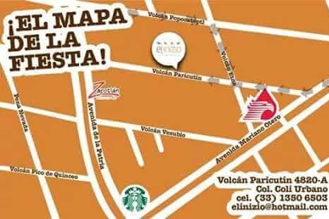 El mapa de la fiesta