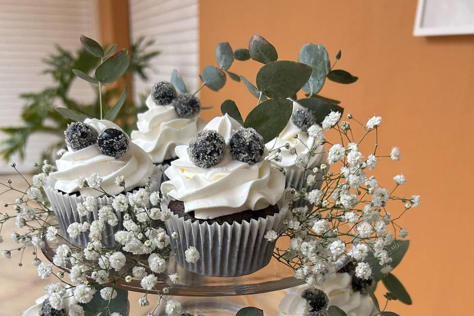 Torres de cupcakes