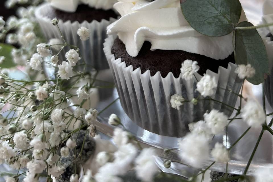 Cupcake con arándanos