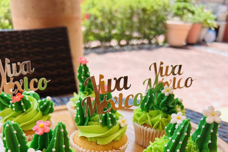 Cupcakes para fiesta mexicana