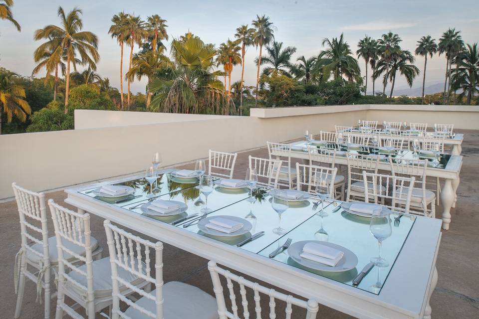 Banquet terrace set up